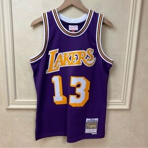 Mens Mitchell & Ness NBA Swingman Jersey LA Lakers 71-72 Wilt Chamberlain